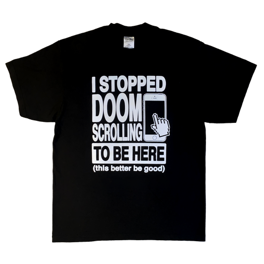 DOOMSCROLL TEE BLACK