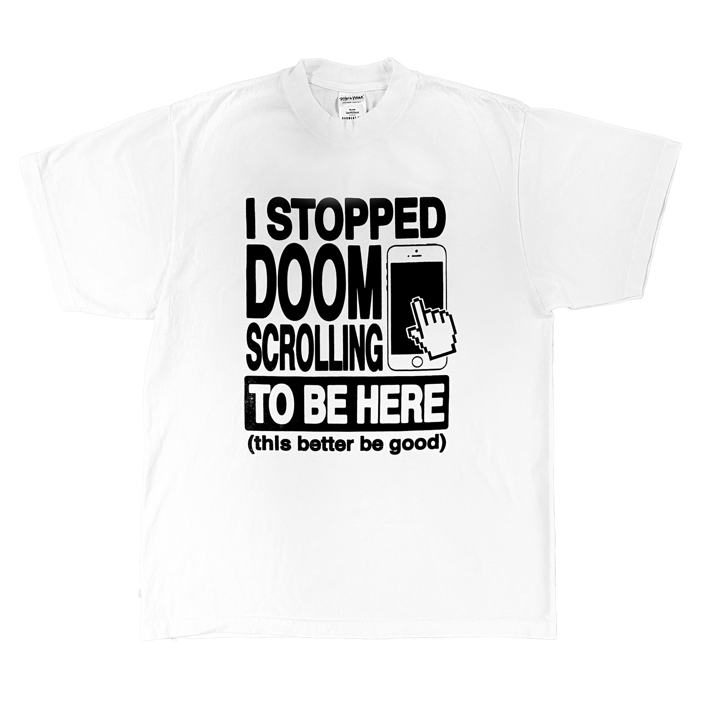 DOOMSCROLL TEE WHITE