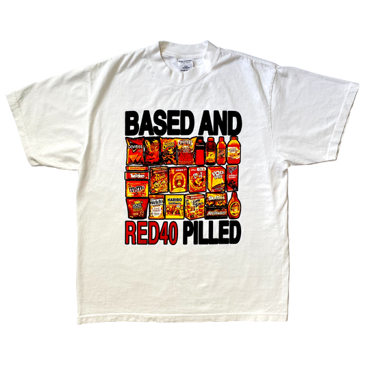 RED 40 TEE WHITE